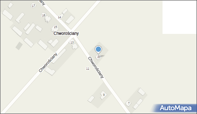 Chworościany, Chworościany, 10, mapa Chworościany