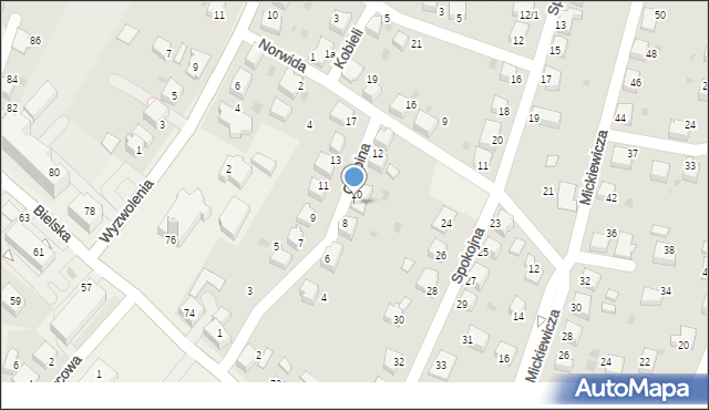 Chybie, Chopina Fryderyka, 10a, mapa Chybie