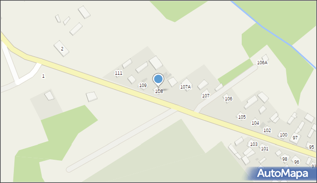 Chybów, Chybów, 108, mapa Chybów