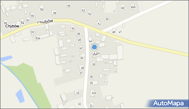 Chybów, Chybów, 43A, mapa Chybów
