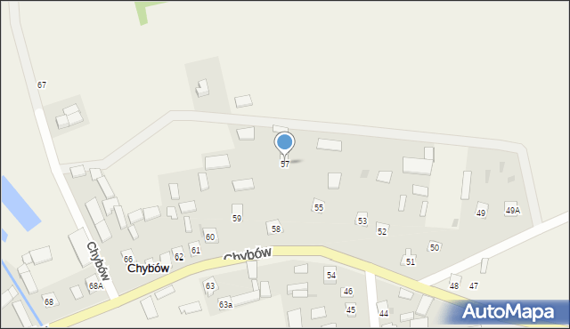 Chybów, Chybów, 57, mapa Chybów