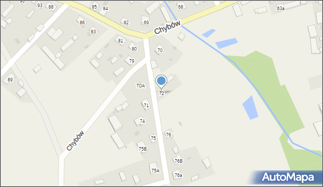 Chybów, Chybów, 72, mapa Chybów