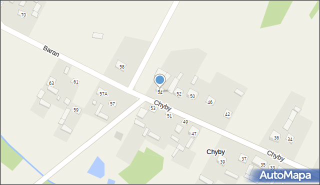 Chyby, Chyby, 54, mapa Chyby