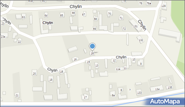 Chylin, Chylin, 14, mapa Chylin