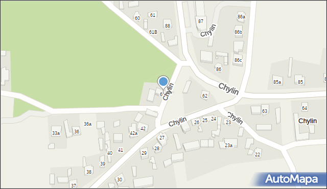 Chylin, Chylin, 61A, mapa Chylin