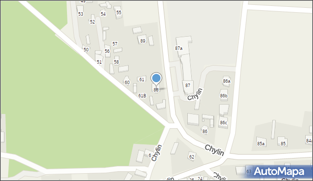 Chylin, Chylin, 88, mapa Chylin