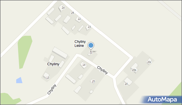 Chyliny, Chyliny, 21, mapa Chyliny