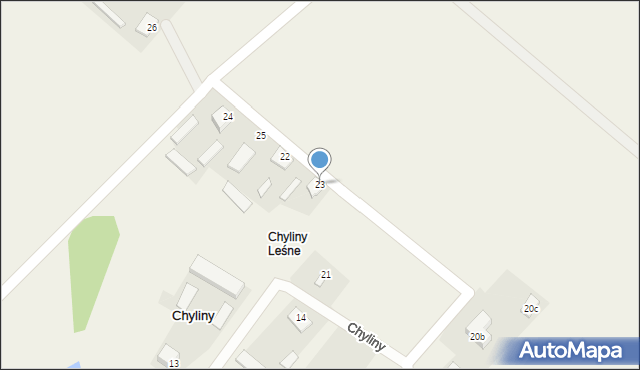 Chyliny, Chyliny, 23, mapa Chyliny