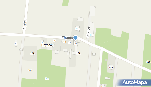 Chynów, Chynów, 16, mapa Chynów
