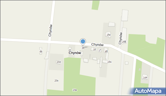 Chynów, Chynów, 19, mapa Chynów