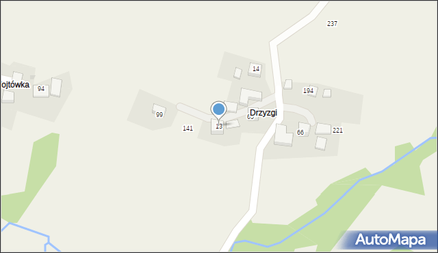 Chyszówki, Chyszówki, 13, mapa Chyszówki