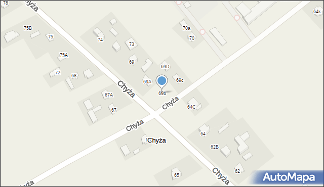 Chyża, Chyża, 69b, mapa Chyża