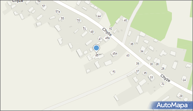Chyże, Chyże, 45, mapa Chyże