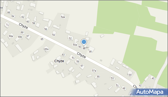 Chyże, Chyże, 48, mapa Chyże