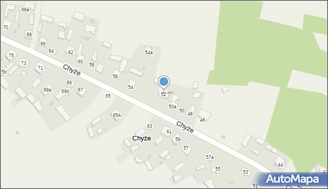 Chyże, Chyże, 52, mapa Chyże