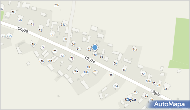 Chyże, Chyże, 60, mapa Chyże
