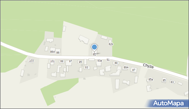 Chyże, Chyże, 82, mapa Chyże
