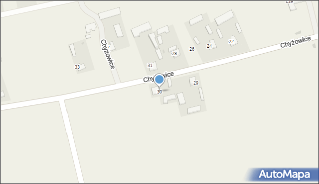 Chyżowice, Chyżowice, 30, mapa Chyżowice