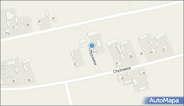 Chyżowice, Chyżowice, 32, mapa Chyżowice