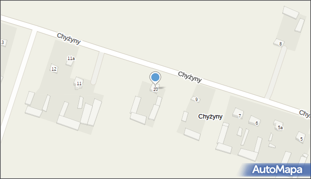 Chyżyny, Chyżyny, 10, mapa Chyżyny