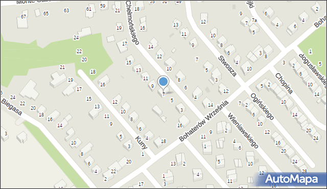 Ciechanów, Chełmońskiego Aleksandra, 7, mapa Ciechanów