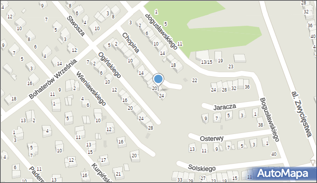 Ciechanów, Chopina Fryderyka, 22, mapa Ciechanów