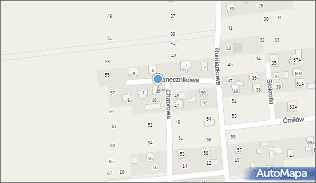 Ćmiłów, Chabrowa, 46, mapa Ćmiłów