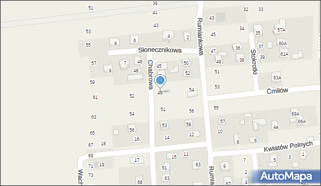 Ćmiłów, Chabrowa, 49, mapa Ćmiłów