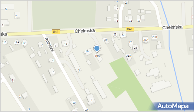 Cyców, Chełmska, 16A, mapa Cyców