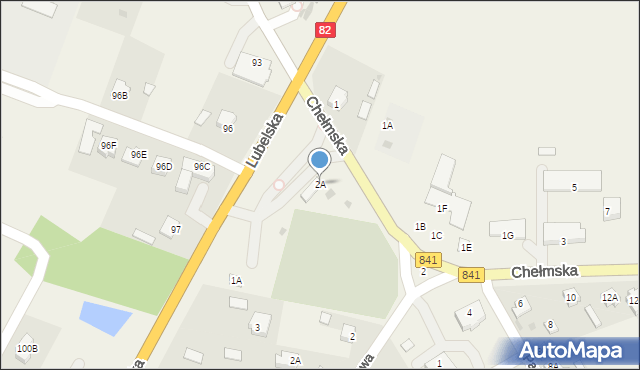 Cyców, Chełmska, 2A, mapa Cyców