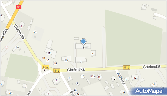 Cyców, Chełmska, 5, mapa Cyców