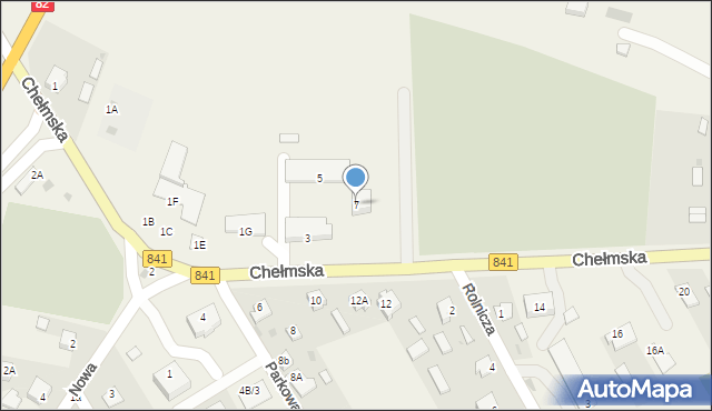 Cyców, Chełmska, 7, mapa Cyców