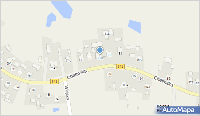 Cyców, Chełmska, 81A, mapa Cyców
