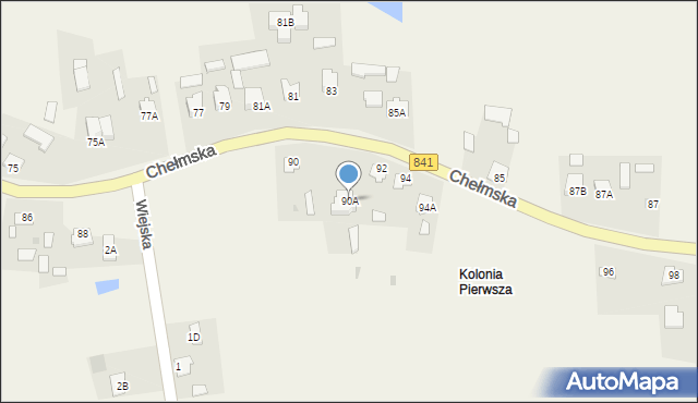 Cyców, Chełmska, 90A, mapa Cyców