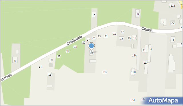 Czarna, Chabrowa, 1a, mapa Czarna