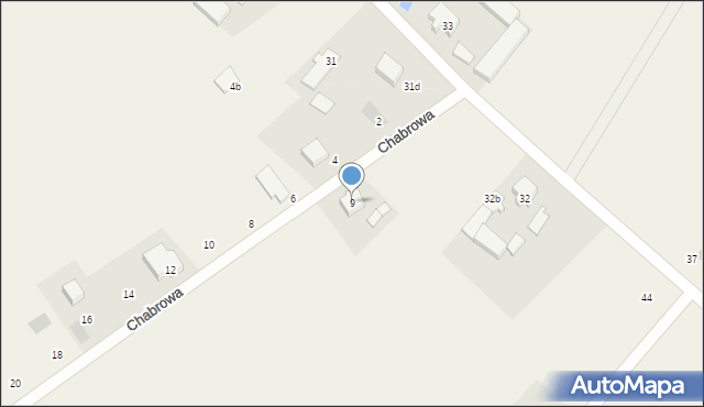 Czarnówko, Chabrowa, 9, mapa Czarnówko