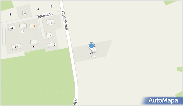 Czarże, Chełmińska, 14, mapa Czarże