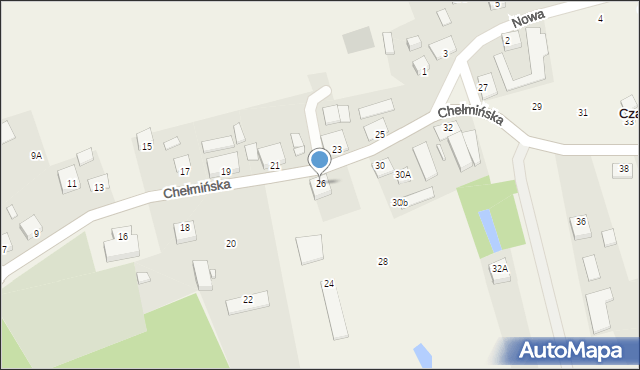 Czarże, Chełmińska, 26, mapa Czarże