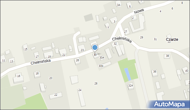 Czarże, Chełmińska, 30, mapa Czarże