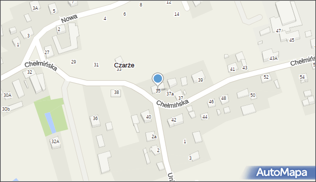 Czarże, Chełmińska, 35, mapa Czarże