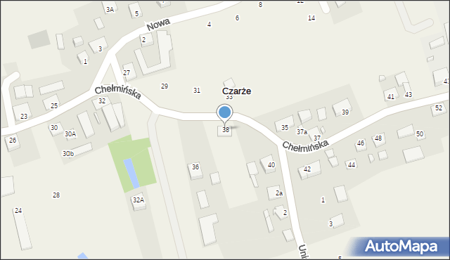 Czarże, Chełmińska, 38, mapa Czarże