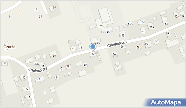 Czarże, Chełmińska, 52, mapa Czarże