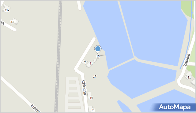 Czechowice-Dziedzice, Chłodna, 15, mapa Czechowic-Dziedzic