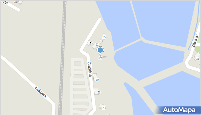 Czechowice-Dziedzice, Chłodna, 17, mapa Czechowic-Dziedzic