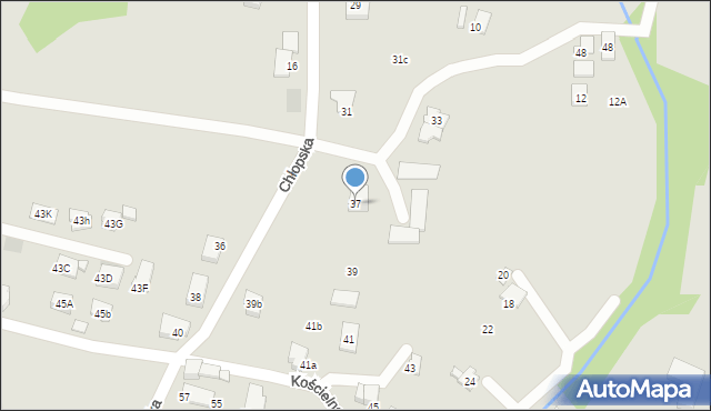 Czechowice-Dziedzice, Chłopska, 37, mapa Czechowic-Dziedzic