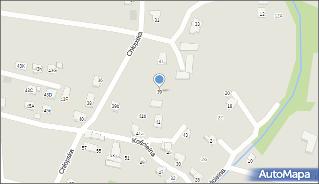 Czechowice-Dziedzice, Chłopska, 39, mapa Czechowic-Dziedzic
