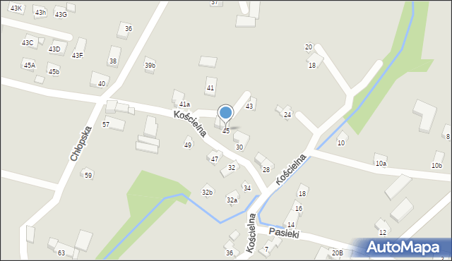 Czechowice-Dziedzice, Chłopska, 45, mapa Czechowic-Dziedzic