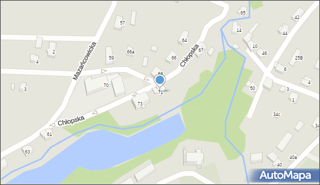 Czechowice-Dziedzice, Chłopska, 71, mapa Czechowic-Dziedzic