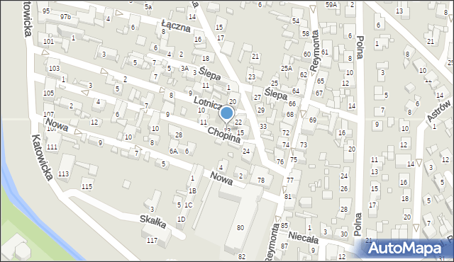 Czeladź, Chopina Fryderyka, 13, mapa Czeladź