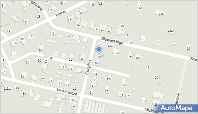 Czempiń, Chopina Fryderyka, 18, mapa Czempiń
